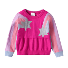 Cargar imagen en el visor de la galería, Sueter Vikita Tejido Fucsia con estrellas - 81005
