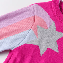 Cargar imagen en el visor de la galería, Sueter Vikita Tejido Fucsia con estrellas - 81005
