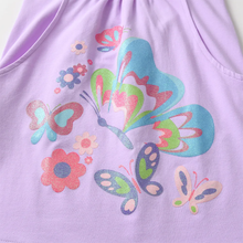 Cargar imagen en el visor de la galería, Vestido Vikita de algodón Mariposa Morado - 81008
