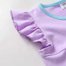 Cargar imagen en el visor de la galería, Vestido Vikita de algodón Mariposa Morado - 81008
