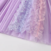 Cargar imagen en el visor de la galería, Vestido Vikita Top Arcoíris sin mangas Falda Tul Morada - 81016
