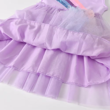 Cargar imagen en el visor de la galería, Vestido Vikita Top Arcoíris sin mangas Falda Tul Morada - 81016
