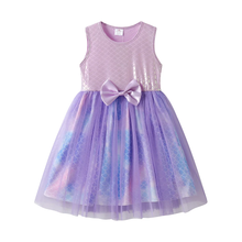 Cargar imagen en el visor de la galería, Vestido Vikita Top Sirena sin mangas Falda Tul Morada - 81017
