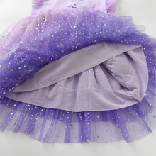 Cargar imagen en el visor de la galería, Vestido Vikita Top Estrella Morada manga corta Falda Tul Morada - 81018
