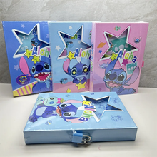 Cargar imagen en el visor de la galería, Diario Stitch en caja con candado -116737
