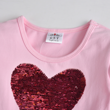 Cargar imagen en el visor de la galería, Vestido Vikita Top Corazon Lentejuelas manga larga Falda puntos - 81022
