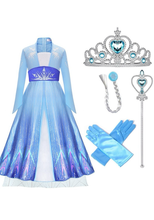 Cargar imagen en el visor de la galería, Disfraz Frozen Elsa Sencillo con Accesorios - 80029
