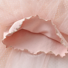 Cargar imagen en el visor de la galería, Vestido Vikita Top puntos dorados  manga larga Falda tul rosada - 81024
