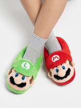 Cargar imagen en el visor de la galería, Pantuflas Mario &amp; Luigi Juvenil/Adulto - 117374
