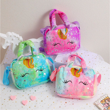 Cargar imagen en el visor de la galería, Cartera Unicornio Peluche - 117595
