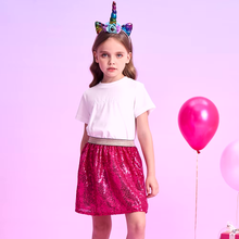 Cargar imagen en el visor de la galería, Falda Vikita Lentejuelas Fucsia - 81003
