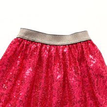 Cargar imagen en el visor de la galería, Falda Vikita Lentejuelas Fucsia - 81003

